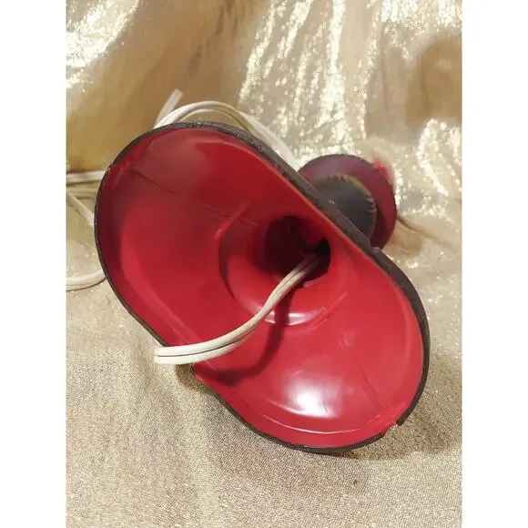 Vintage Pair 1960's Blow Mold Plastic Christmas Candle Holder Flame Bulb READ - Picture 15 of 16